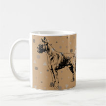 Boxer-Hundetasse – Geometrische Boxer-Illustration