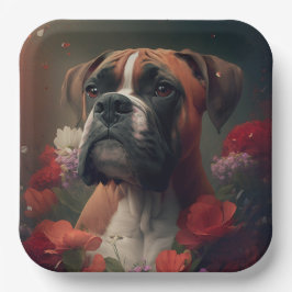 Boxer Hundeteller Pappteller