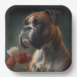Boxer Hundeteller Pappteller