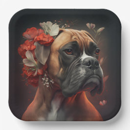 Boxer Hundeteller Pappteller