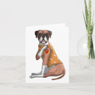 Boxer I Liebe Mama Tattoo Hundeshirt Funny Mütter  Karte