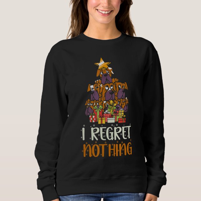 Boxer I Regret Nothing XMAS Costume Kids Dog Chris Sweatshirt (Vorderseite)
