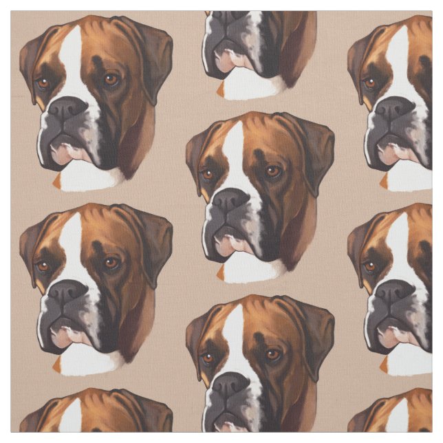 Boxer im Porträt Stoff (Muster)