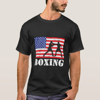 Boxer im US-amerikanischen Flaggen-Design T-Shirt