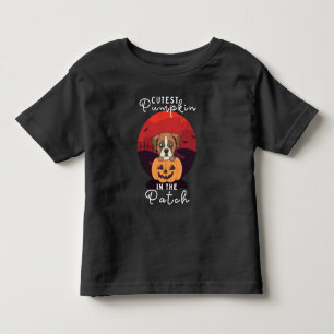 Boxer in Kürbishunde Niedlicher Kürbis in den Patc Kleinkind T-shirt
