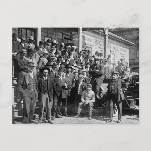 Boxer Jack Johnson and Trainers, Anfang der 1900er Postkarte (Vorderseite)
