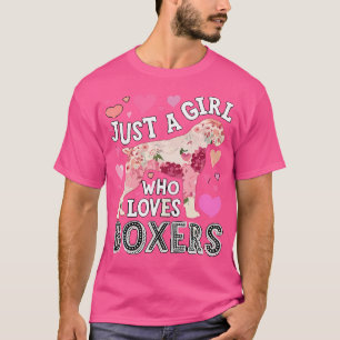 Boxer Just A Girl Who Lieben Boxers Dogs Lover Gir T-Shirt