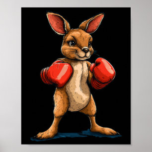 Boxer Kangaroo lacht für einen Fun-Fight-Vibe Poster