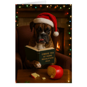 Boxer 'Käse-Steuer' Weihnachtskarte