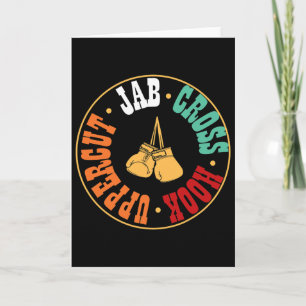 Boxer Kickbox-Trainingsgeschenk Jab Cross Hook Upp Karte