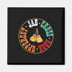 Boxer Kickboxen Workout Geschenk Jab Cross Hook Up Magnet