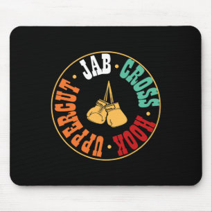 Boxer-Kickboxen-Workout-Geschenk Jab Cross Hook Up Mousepad