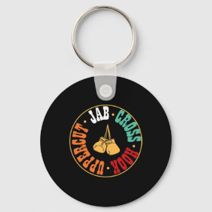 Boxer-Kickboxen-Workout-Geschenk Jab Cross Hook Up Schlüsselanhänger