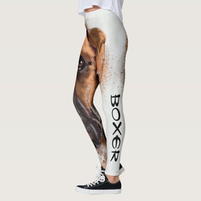 Boxer-Leggings, coole Kunst-Boxer-HundeLeggings Leggings (Links)