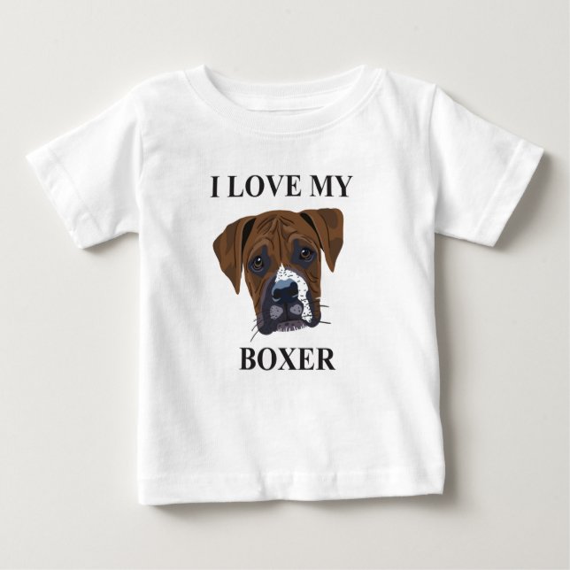 Boxer-Liebe Baby T-shirt (Vorderseite)