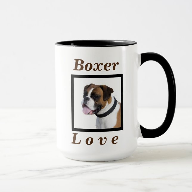 "Boxer-Liebe-" niedliches Hundegeschenk für ihr Tasse (Rechts)