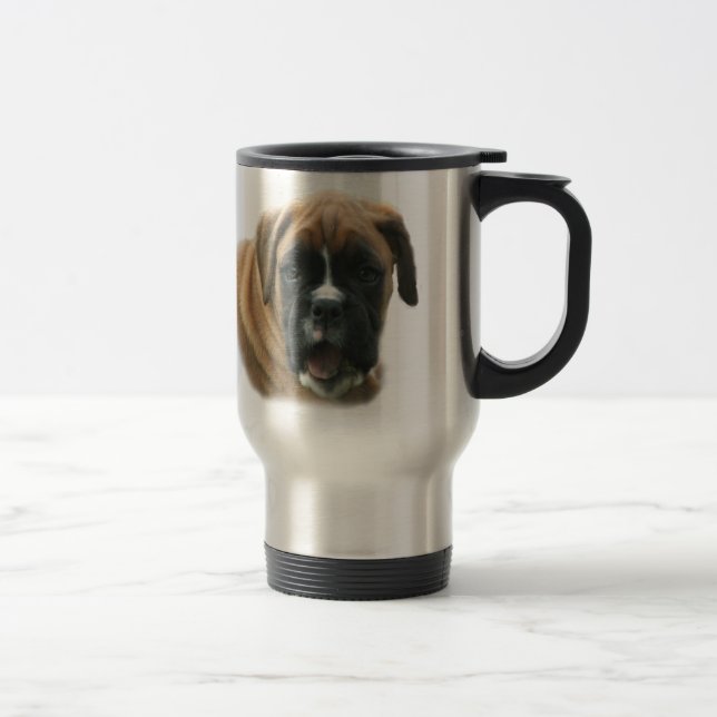 Boxer-Liebe-Reise-Tasse Reisebecher (Rechts)
