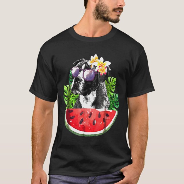 Boxer Liebe Summer Watermelon Frucht T-Shirt (Vorderseite)