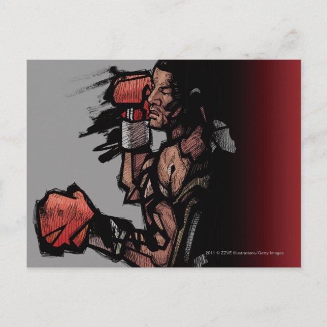 Boxer liegt runter postkarte (Vorderseite)