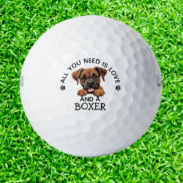 Boxer-Loving Golfer Golfball