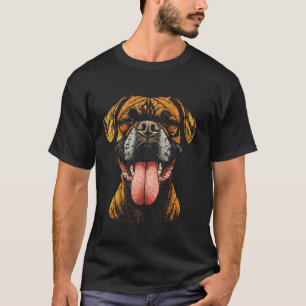 Boxer Lustiges Hundegesicht T-Shirt