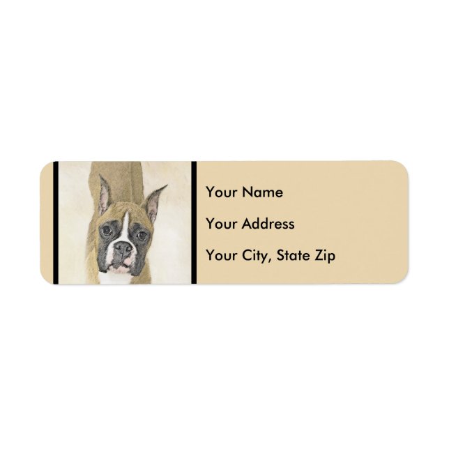 Boxer-Malerei - Niedliche Original Hunde-Kunst (Vorne)