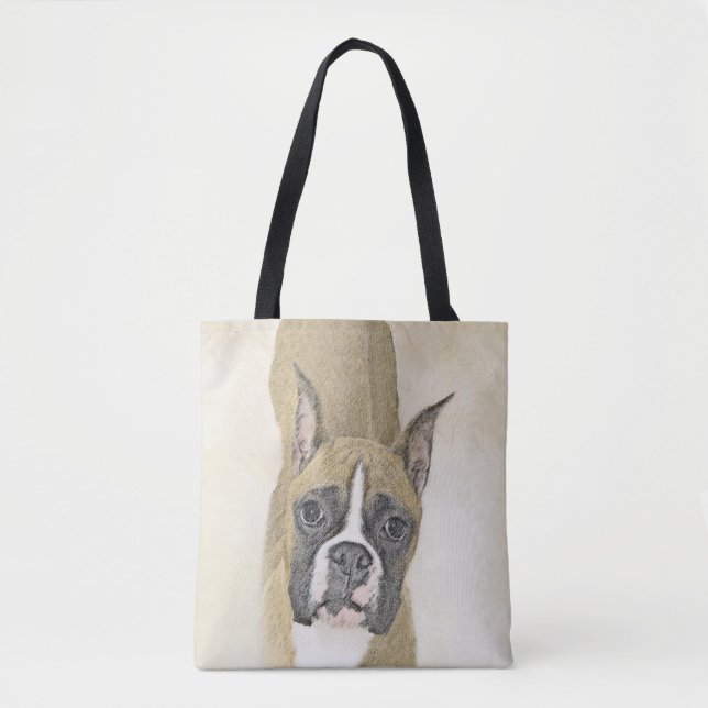 Boxer-Malerei - Niedliche Original Hunde-Kunst (Vorderseite)