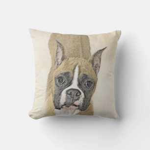 Boxer-Malerei - Niedliche Original Hunde-Kunst Kissen