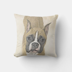 Boxer-Malerei - Niedliche Original Hunde-Kunst Kissen