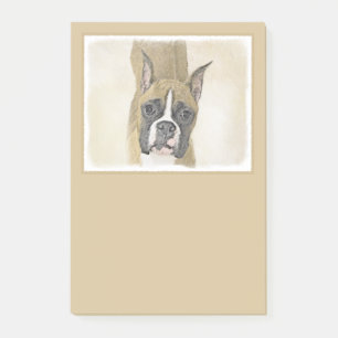 Boxer-Malerei - Niedliche Original Hunde-Kunst Post-it Klebezettel