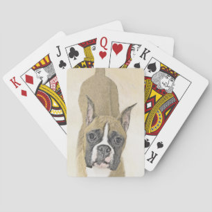 Boxer-Malerei - Niedliche Original Hunde-Kunst Spielkarten