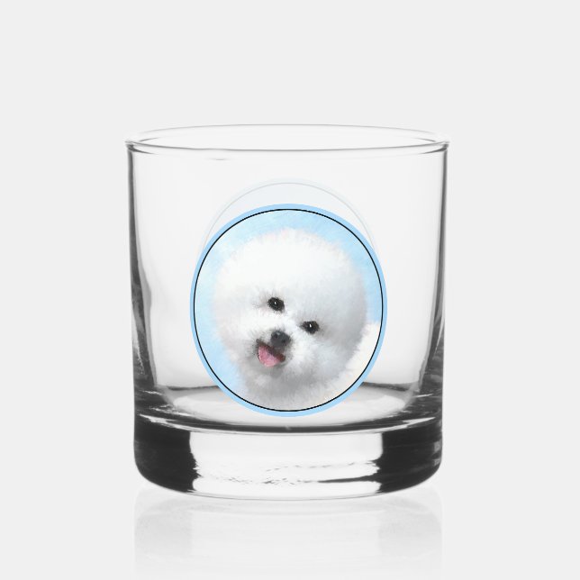 Boxer-Malerei - Niedliche Original Hunde-Kunst Whiskyglas (Vorderseite)