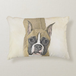 Boxer-Malerei - Niedliche Original Hunde-Kunst Zierkissen