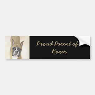 Boxer-Malerei - Süße originelle Hundekunst Autoaufkleber