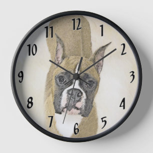 Boxer-Malerei - Süße originelle Hundekunst Uhr