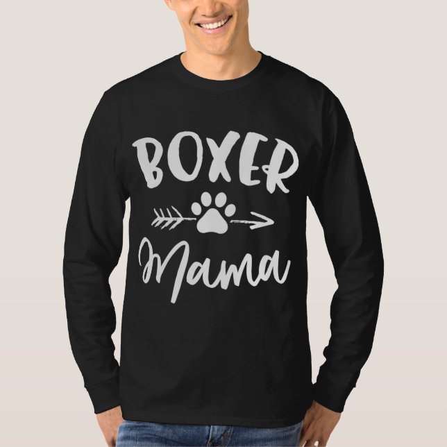 Boxer Mama Boxer Lover Eigentümer Geschenk Boxer D T-Shirt (Vorderseite)