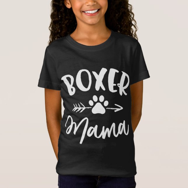 Boxer Mama Boxer Lover Eigentümer Geschenk Boxer D T-Shirt (Vorderseite)