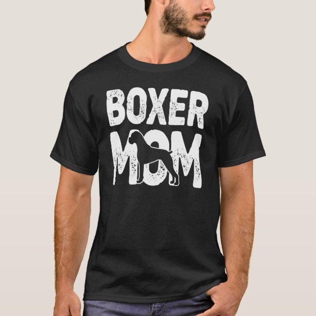 Boxer Mama Dog Boxer Mutter Hundebesitzerin T-Shirt (Vorderseite)
