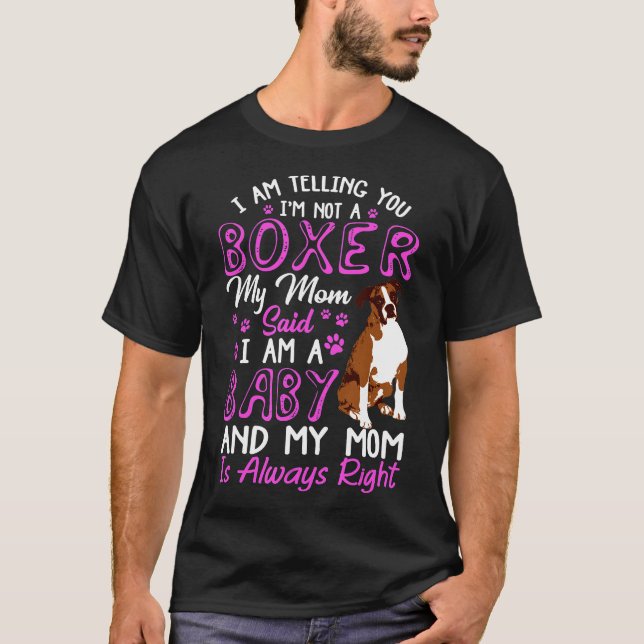 Boxer Mama Dog T-Shirt (Vorderseite)