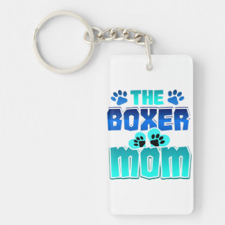 Boxer Mama Funny Dog Lover Paw Prints Boxer Mama Schlüsselanhänger