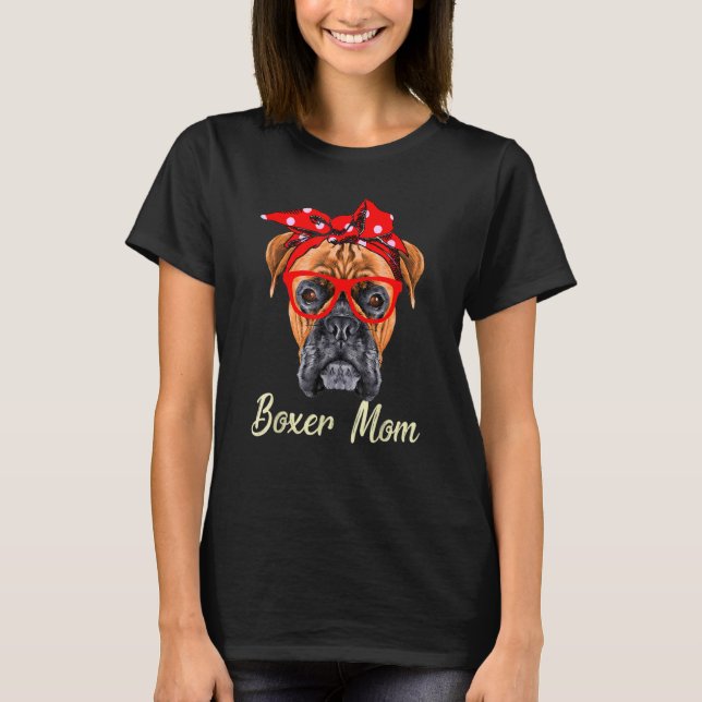 Boxer-Mama für Boxer-Hunde-T-Shirt T-Shirt (Vorderseite)