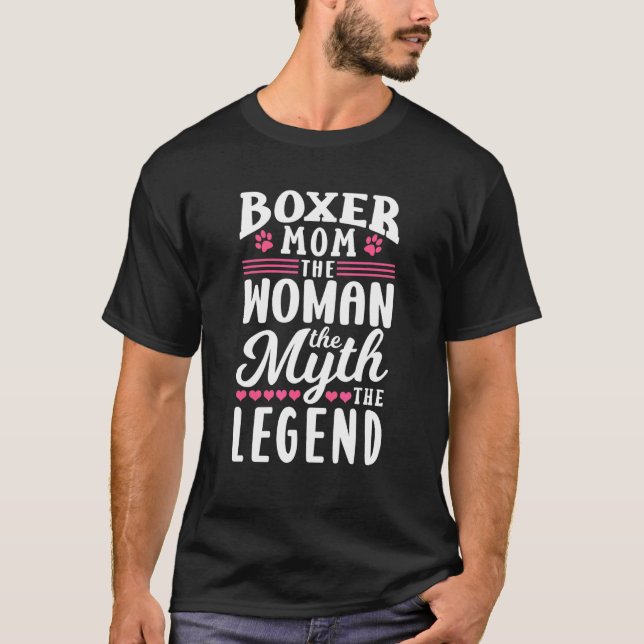 Boxer Mama Hund Mama T-Shirt (Vorderseite)
