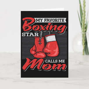 Boxer-Mama Mein Lieblings-Boxstar nennt mich Mama Karte
