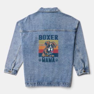 Boxer Mama Mutter Retro Hund Mama 3 Jeansjacke
