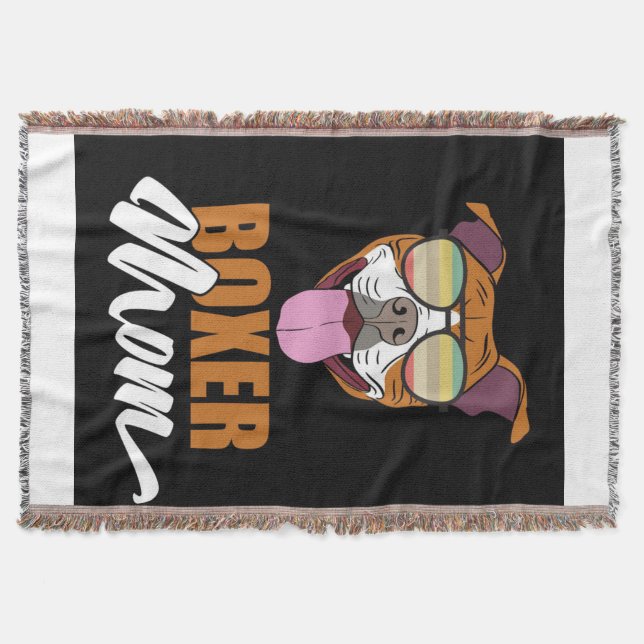 Boxer Mama | Personalisiert zu meiner Mama Decke (Vorderseite)
