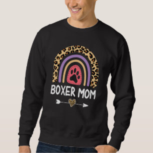 Boxer Mama Rainbow Leopard Dog Mama Niedlich Sweatshirt