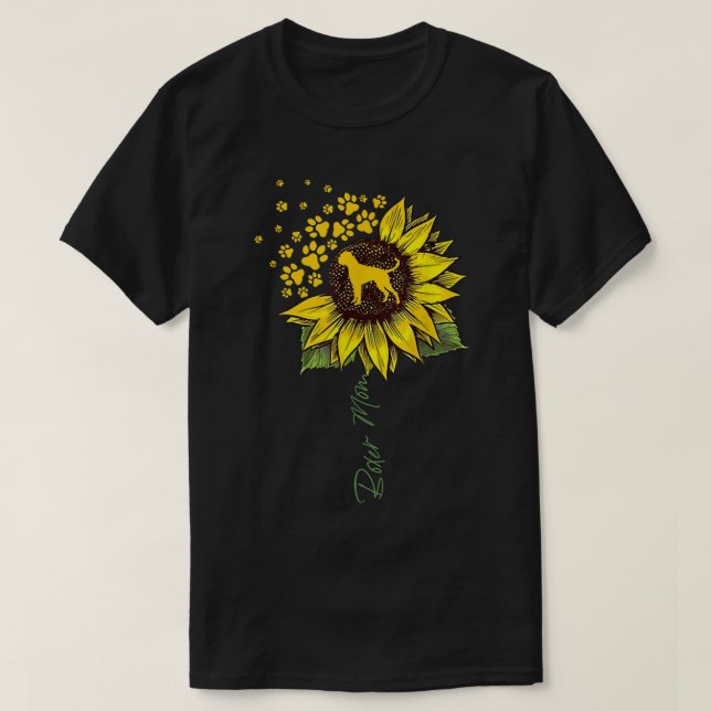 Boxer Mama Sonnenblume T-Shirt (Design vorne)