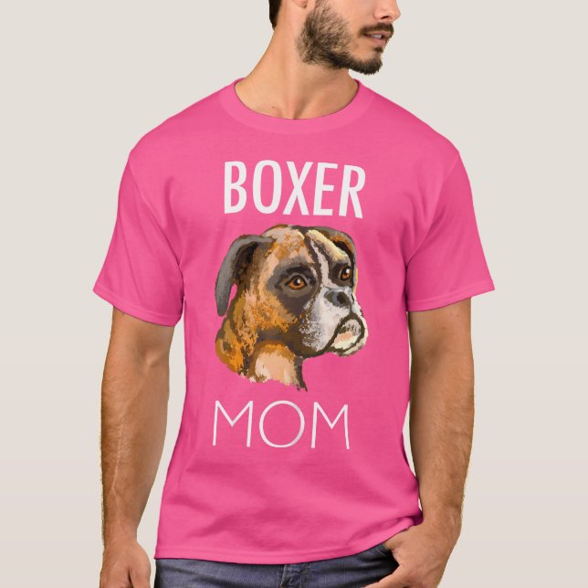 Boxer Mama Tshirt T-Shirt T Shirt (Vorderseite)