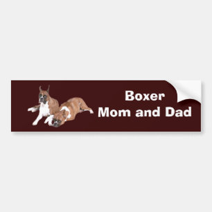 Boxer-Mama-und Vater-Autoaufkleber Autoaufkleber