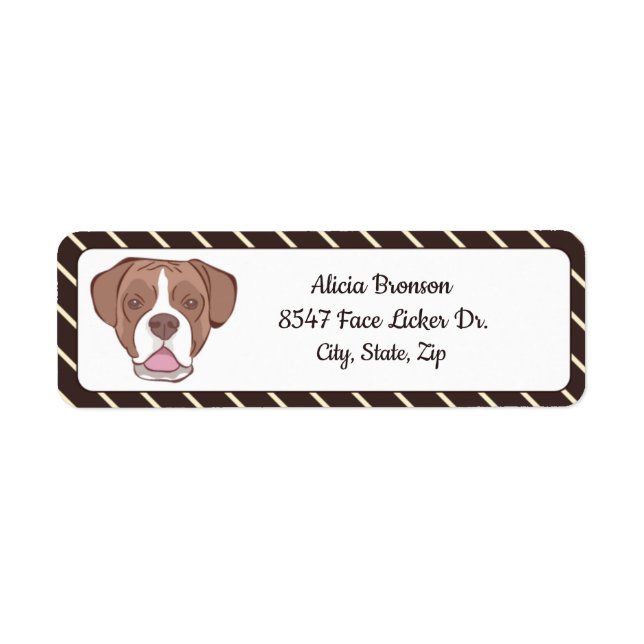 Boxer mit Cream Diagonal Streifen (Vorne)